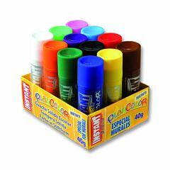 T&eacute;mpera s&oacute;lida Playcolor Mural 40g 12 colores