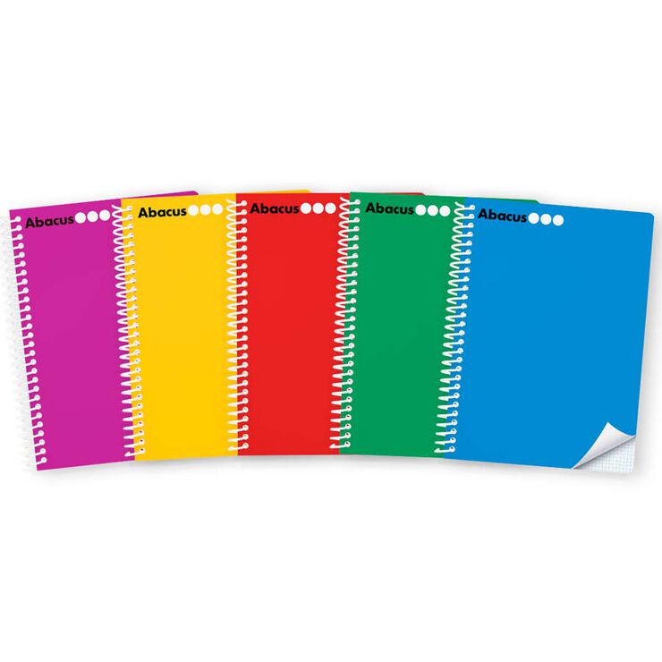 Libreta espiral Abacus A4 80 hojas 6x6mm rojo