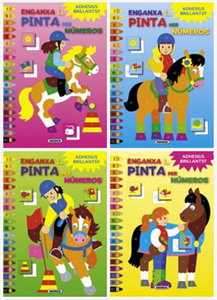 Enganxa i pinta per numeros (4 t&iacute;tols)