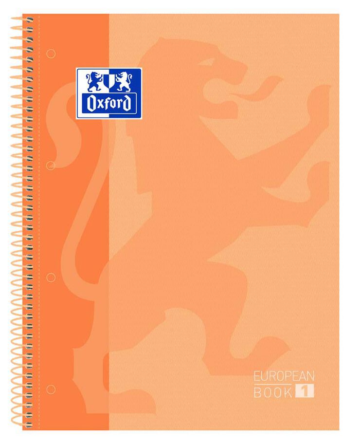 Notebook Oxford EuropeanBook 1 A4 80 hojas 5x5 melocot&oacute;n