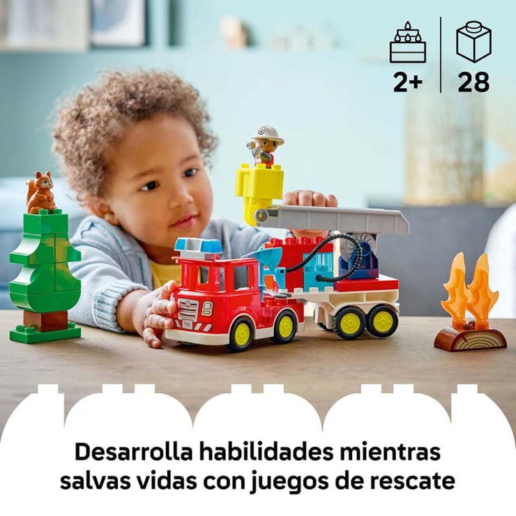LEGO&reg; DUPLO Town Cami&oacute; de Bombers amb M&agrave;nega i Bombers 10473