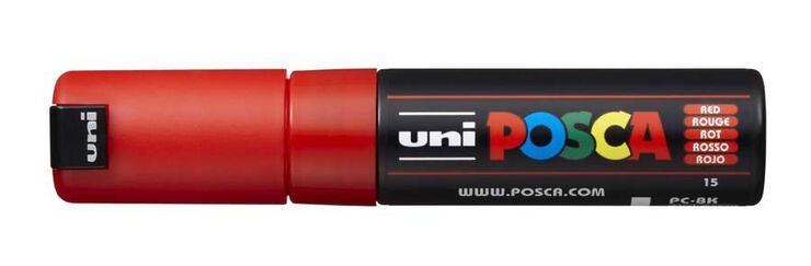 Rotulador Posca PC-8K 8mm rojo
