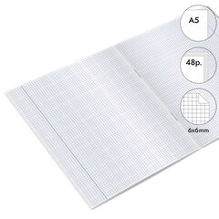 Libreta grapada Abacus A5 48 hojas 6x6mm verde