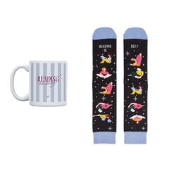 Conjunto de Taza y Calcetines Reading is sexy
