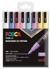 Rotuladores Posca PC-3M 0,9-1,3mm pastel 8 colores