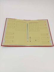 Carpeta clasificadora forrada rojo