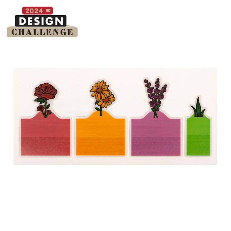 Post-it transl&uacute;cidos flores