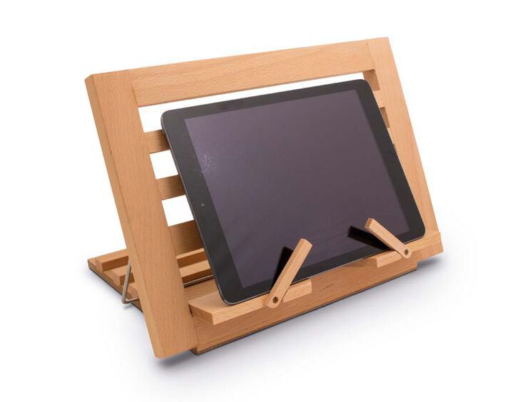 Atril de madera de sobremesa para libro o tablet