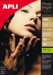 Paper fotogr&agrave;fic Apli Photo Bright A4 280g 60 fulls