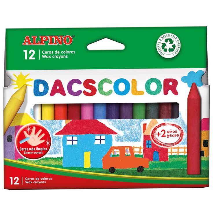 Ceras pl&aacute;sticas Dacscolor 12 colores
