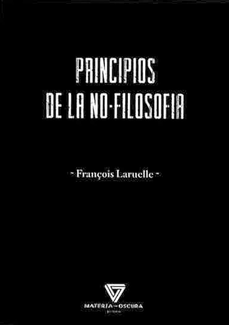 Principios de la no-filosof&iacute;a