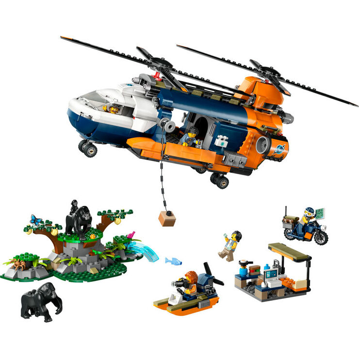 LEGO&reg; City Exploradores de la Jungla: Helic&oacute;ptero en Campamento Base 60437
