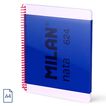 Llibreta A4 espiral 80 fulls 5x5mm Milan Nata 624 blau