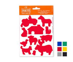 Gomets tem&agrave;tics Ineta Granja 6 colors