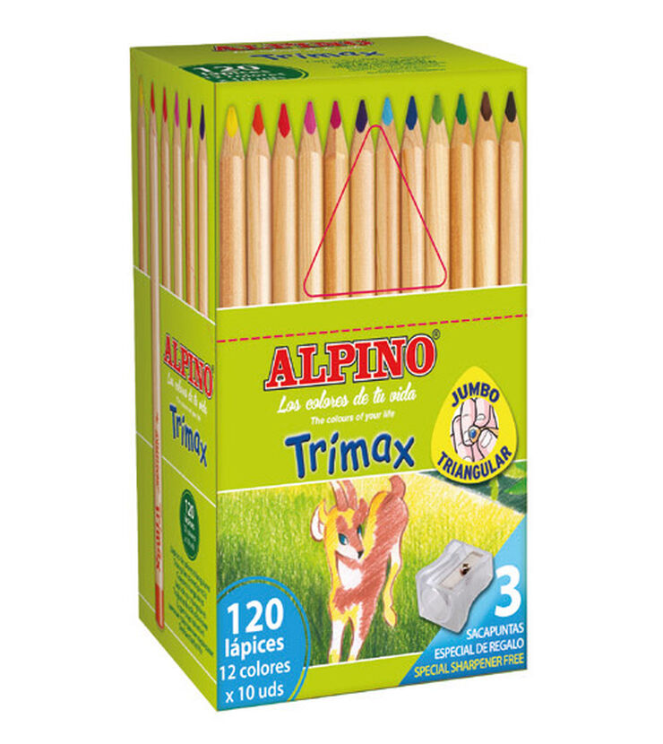 Llapis de colors Alpino Trimax Jumbo caixa escolar 120u