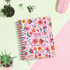 Agenda Finocam 16 mesos Vitae 1/4 setm/vista cas 2025-26 rosa