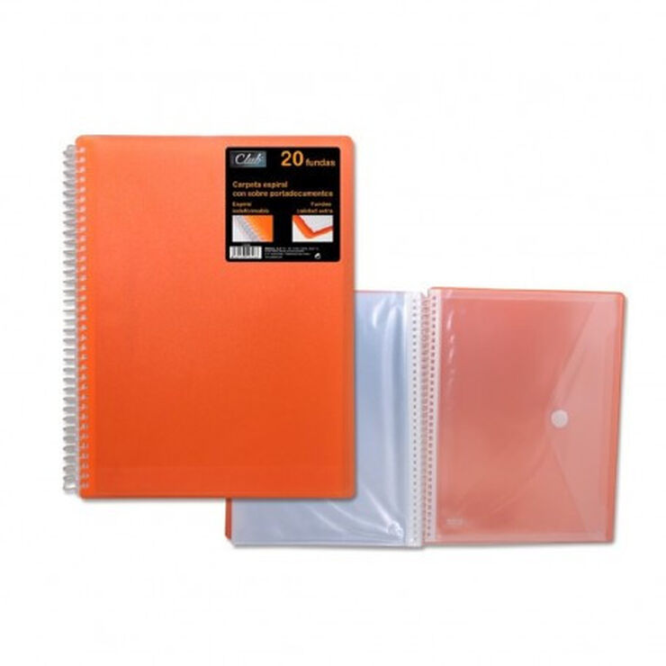 Carpeta Fundes PP Club 20 fulls taronja
