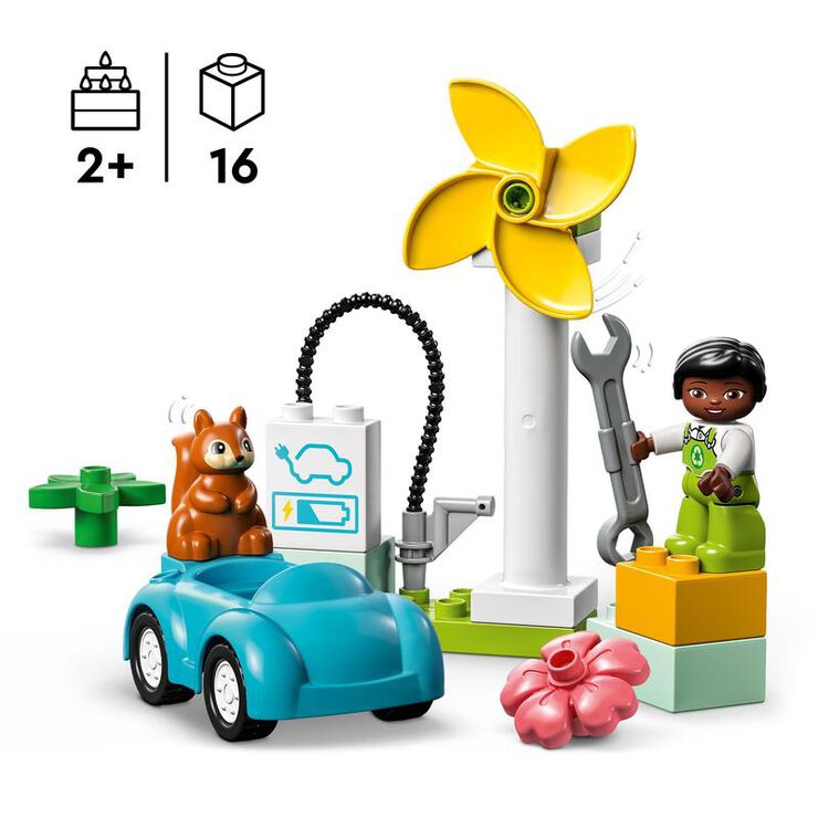 LEGO&reg; Duplo Town Aerogenerador y Coche El&eacute;ctrico 10985