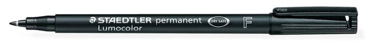 Rotuladores permanentes Staedtler Lumocolor negro 4u