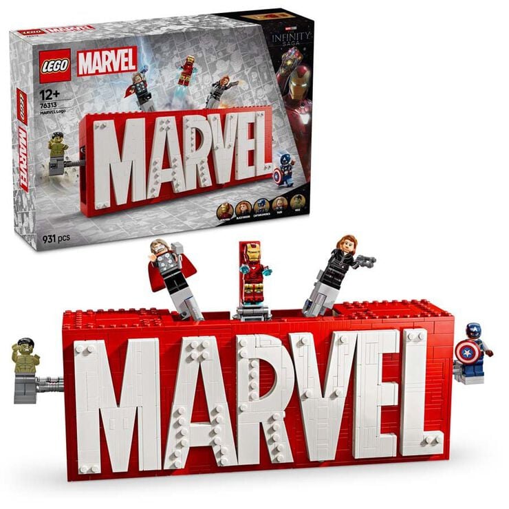 LEGO&reg; Super Heroes Logotipo MARVEL y Minifiguras 76313
