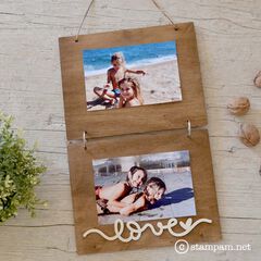 Base/Marc fusta anelles per a Fotos Stampam