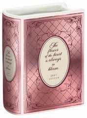 Jarr&oacute;n de cer&aacute;mica en forma de libro Jane Austen