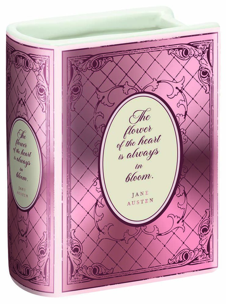 Gerro de cer&agrave;mica en forma de llibre Jane Austen