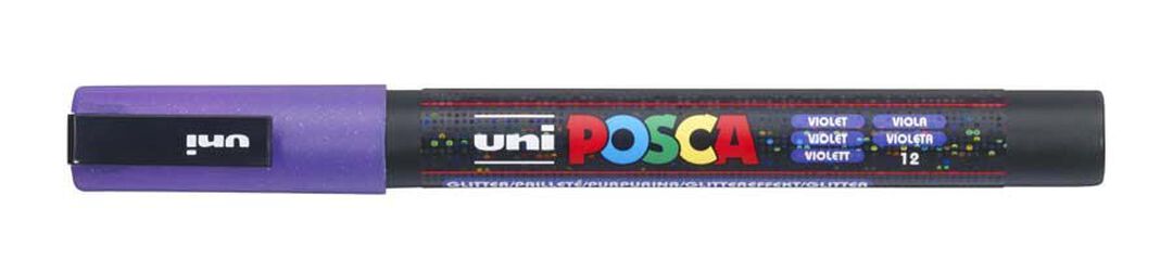 Rotulador Posca PC-3M 0,9-1,3mm violeta glitter