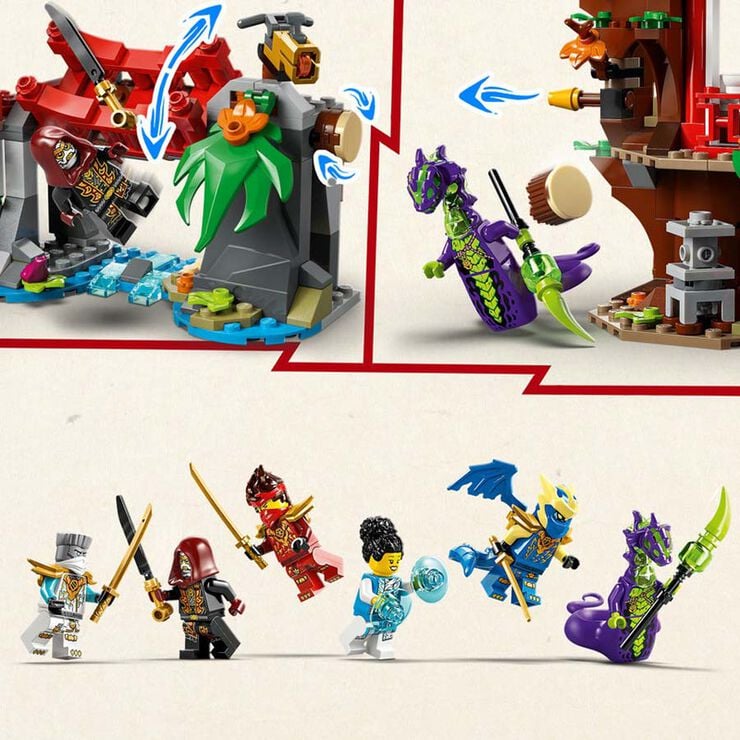 LEGO&reg; Ninjago Batalla de Vehicles Ninja al Costat de la Caseta de l&rsquo;Arbre 71857