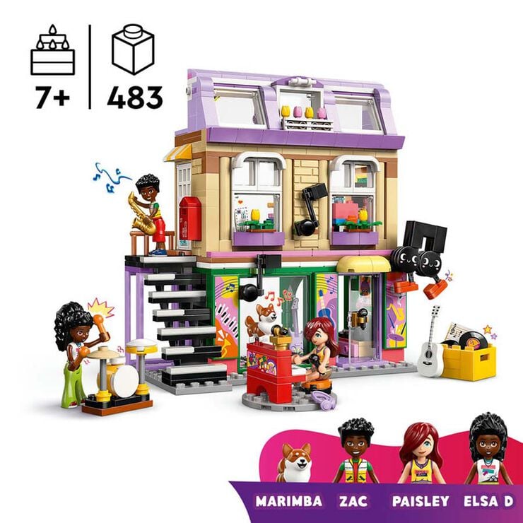 LEGO&reg; Friends Tienda de M&uacute;sica y Apartamento 42653