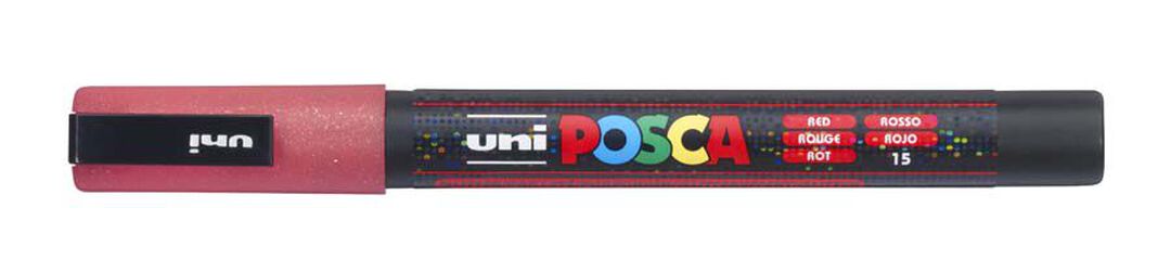 Rotulador Posca PC-3M 0,9-1,3mm rojo glitter