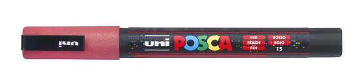 Rotulador Posca PC-3M 0,9-1,3mm rojo glitter