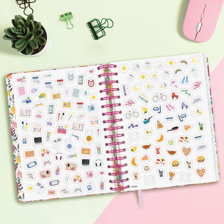 Agenda Finocam 16 mesos Vitae 1/4 setm/vista cas 2025-26 rosa