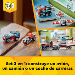 LEGO&reg; Creator Cami&oacute;n Plataforma con Helic&oacute;ptero Convertible 31146