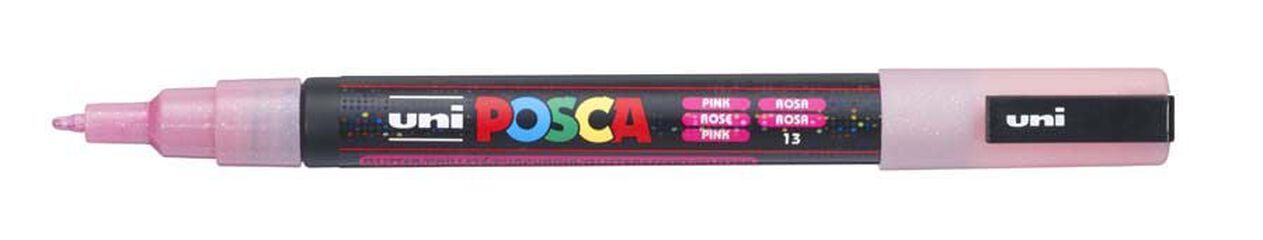 Rotulador Posca PC-3M 0,9-1,3mm rosa glitter