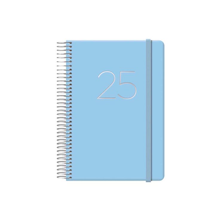 Agenda Gloss 12,5x18 dia/p&agrave;g castell&agrave; 2025 blau