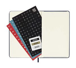 Agenda Moleskine 12m d&iacute;a/p&aacute;g 2025 Pocket azul marino