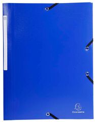 Carpeta solapas y gomas A4 Exacompta azul oscuro