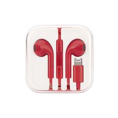 Auriculares St&eacute;reo Conector Lightning rojo