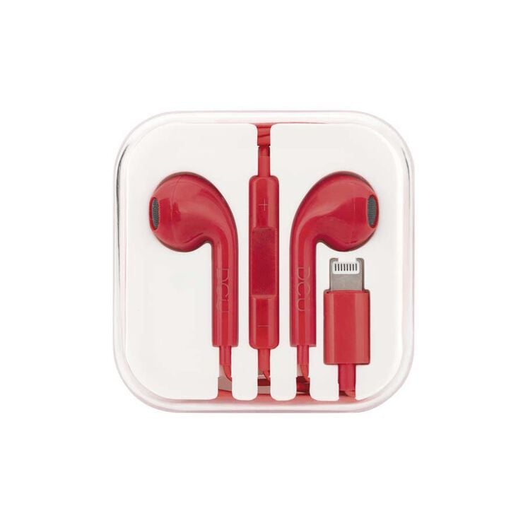 Auriculares St&eacute;reo Conector Lightning rojo