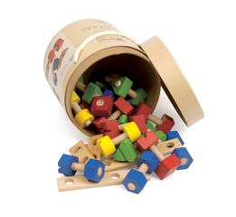 Roscas y tornillos madera 56 piezas