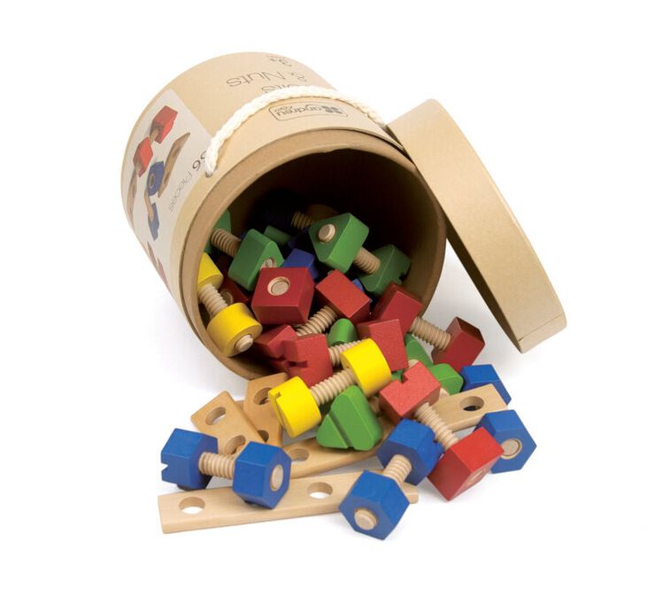 Roscas y tornillos madera 56 piezas