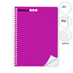 Libreta espiral Abacus A4 80 hojas 6x6mm lila