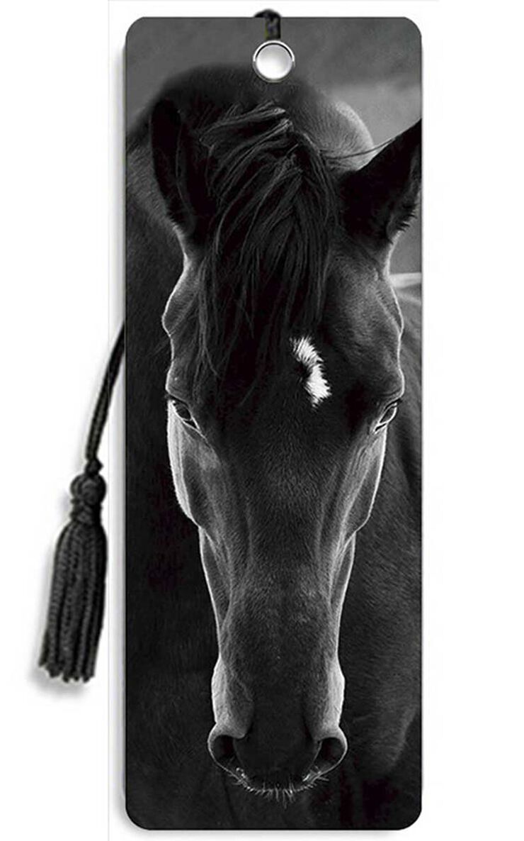 Punt de llibre 3D black horse
