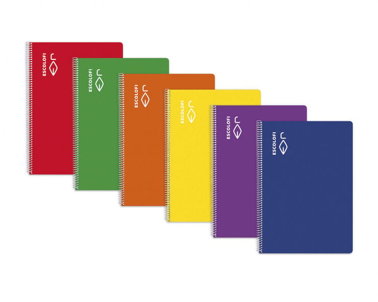 Libreta espiral Escolofi A4 liso 80 hojas amarillo