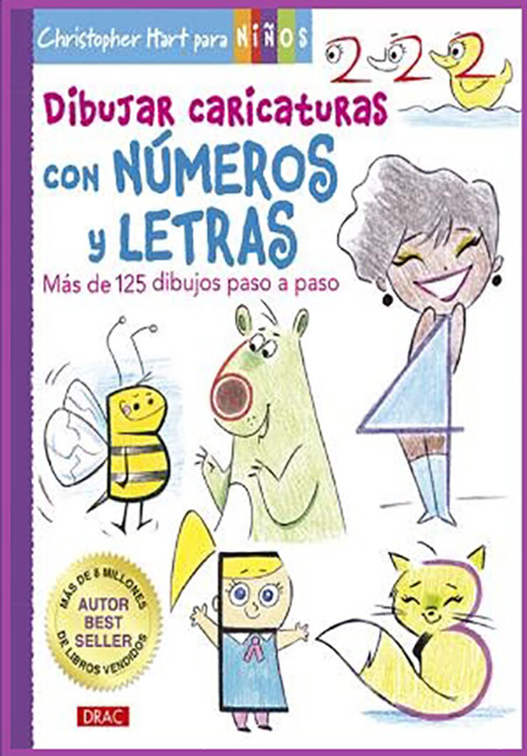 Dibujar caricaturas con n&uacute;meros y letras