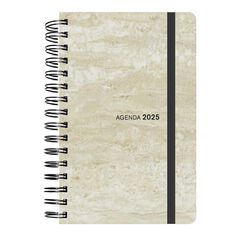 Agenda espiral Senfort A5 setm/vista catal&agrave; 2025 marbre