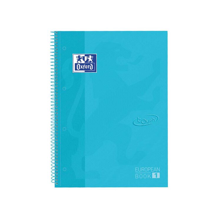 Notebook Oxford EuropeanBook 1 Touch A4+ 80 fulls 5x5 azul
