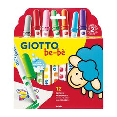 Retoladors de colors Giotto Be-b&egrave; 12 colors