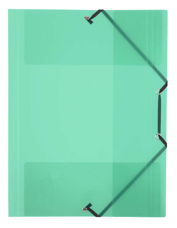 Carpeta gomas y 3 solapas Viquel A4 verde transl&uacute;cido